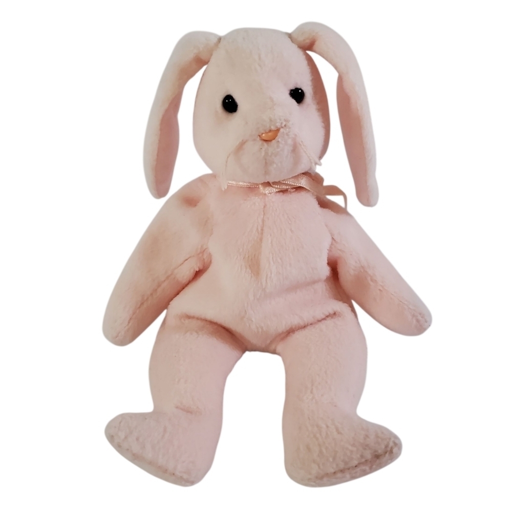 Ty Beanie Baby Hoppity The Bunny Rabbit Pink 1996